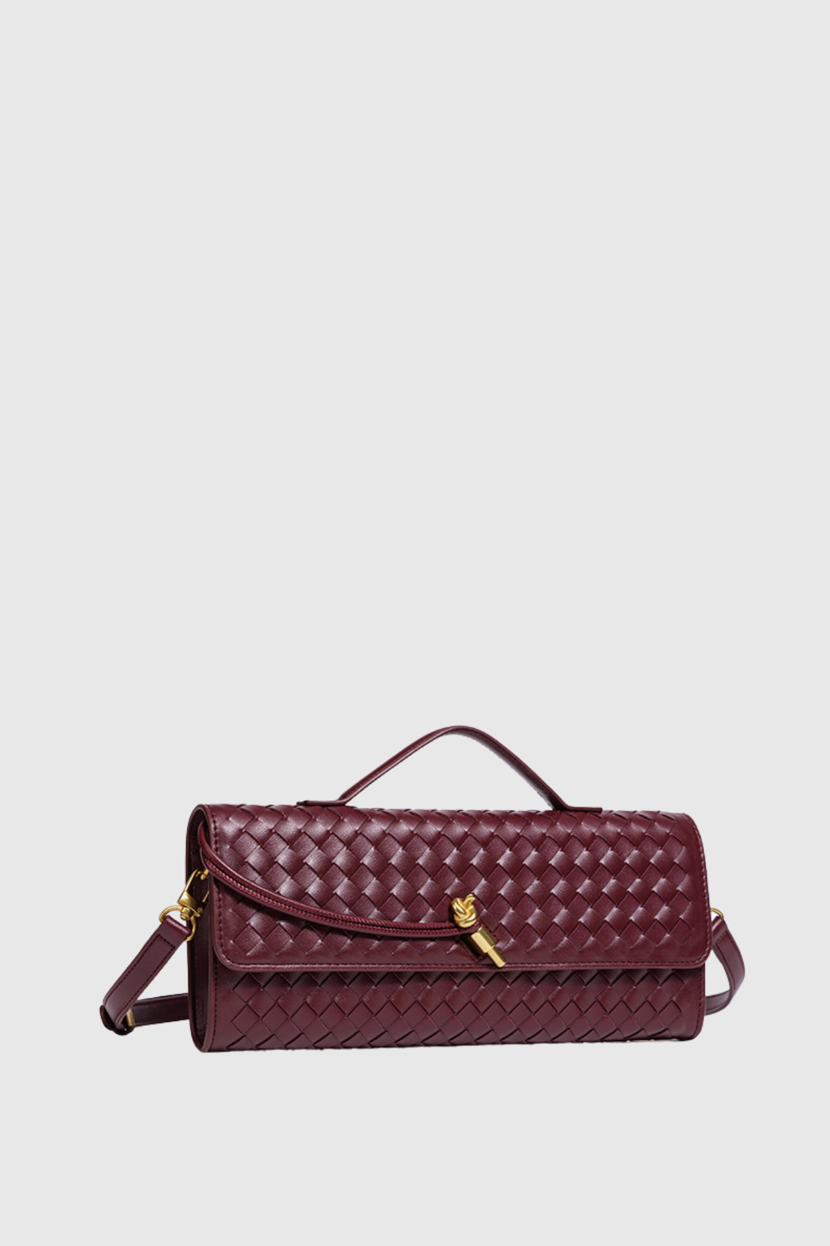 Samiya Woven Clutch Bag  - Wine