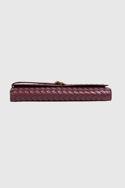 Samiya Woven Clutch Bag  - Wine
