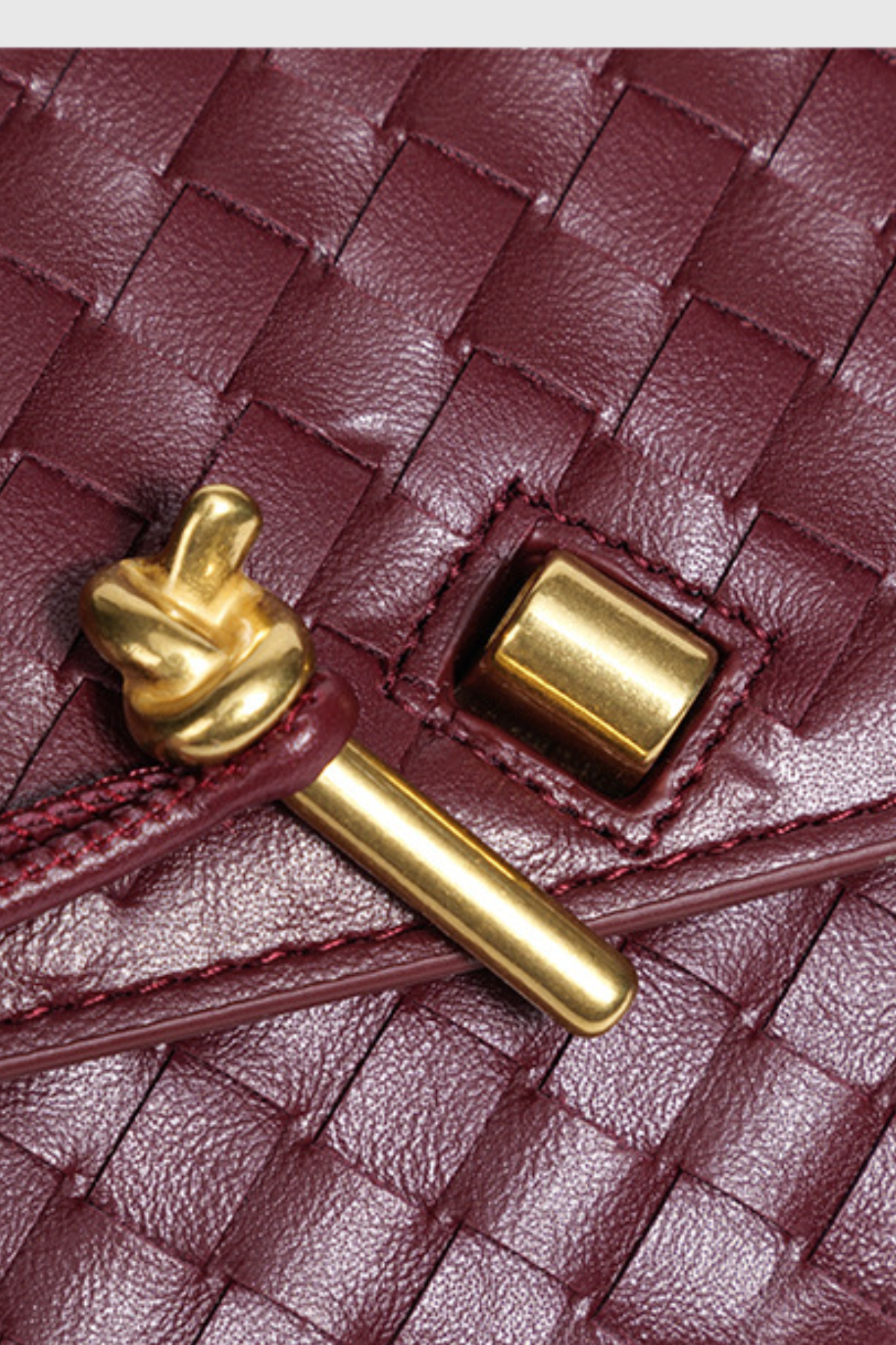 Samiya Woven Clutch Bag  - Wine