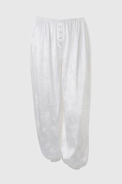 Sanaa Floral Jacquard Top - White