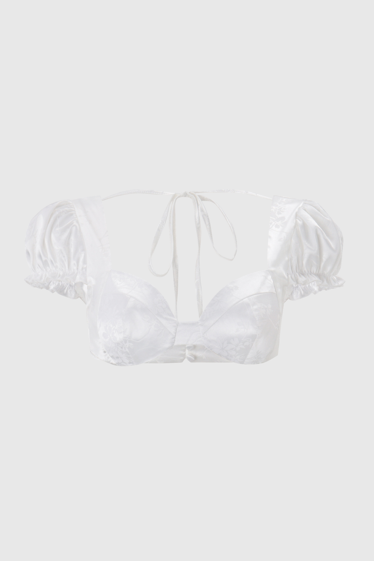 Sanaa Floral Jacquard Top - White