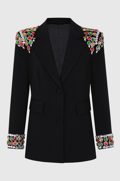 Saorla Rhinestone Embellished Blazer