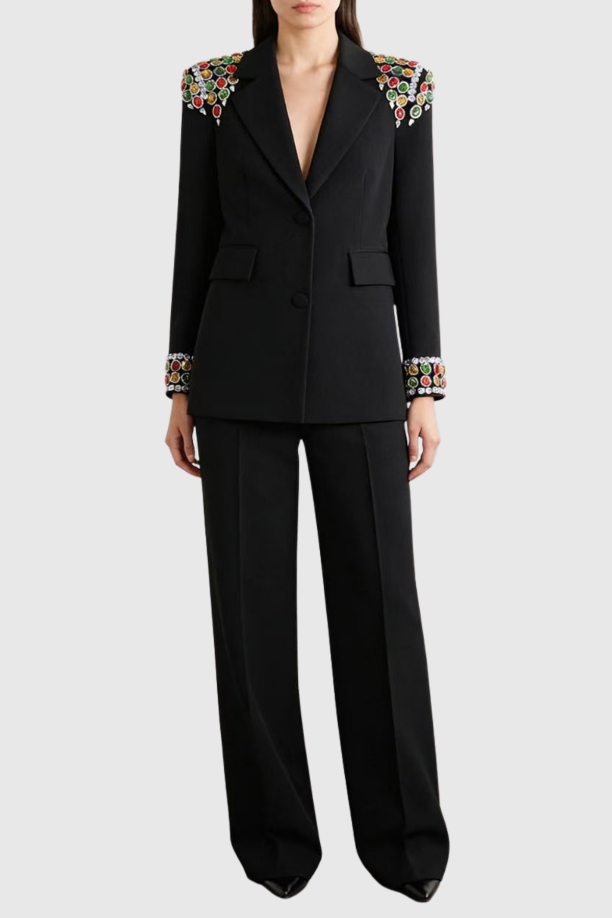 Saorla Rhinestone Embellished Blazer
