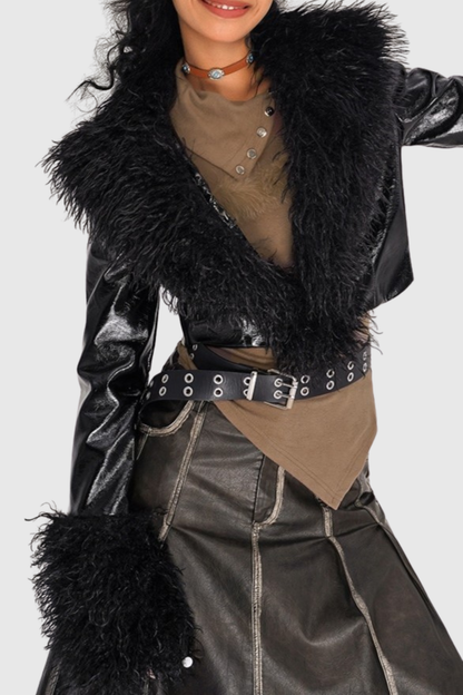Sapola Faux Fur-Trim Jacket