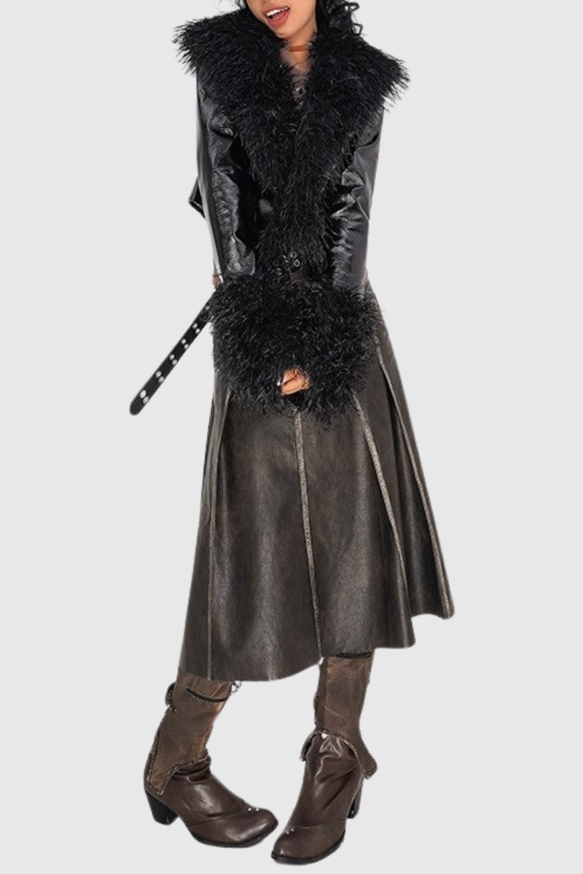 Sapola Faux Fur-Trim Jacket
