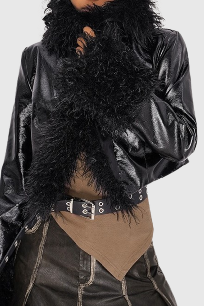Sapola Faux Fur-Trim Jacket