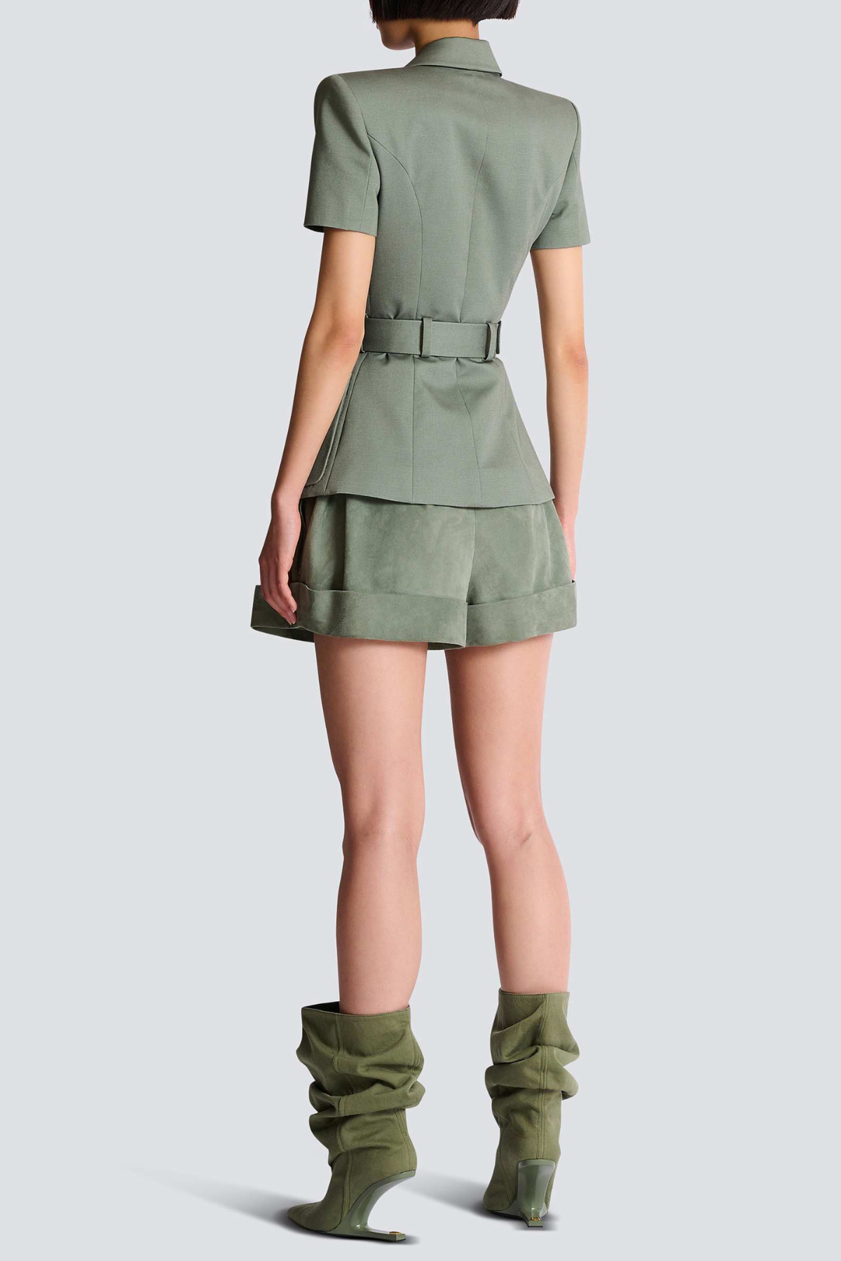 Sappho Belted Jacket - Green