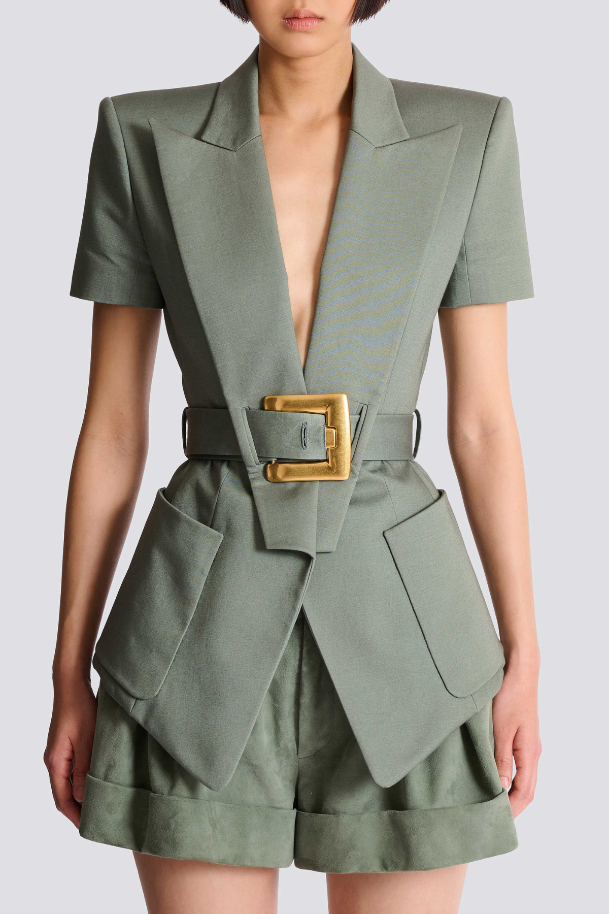 Sappho Belted Jacket - Green