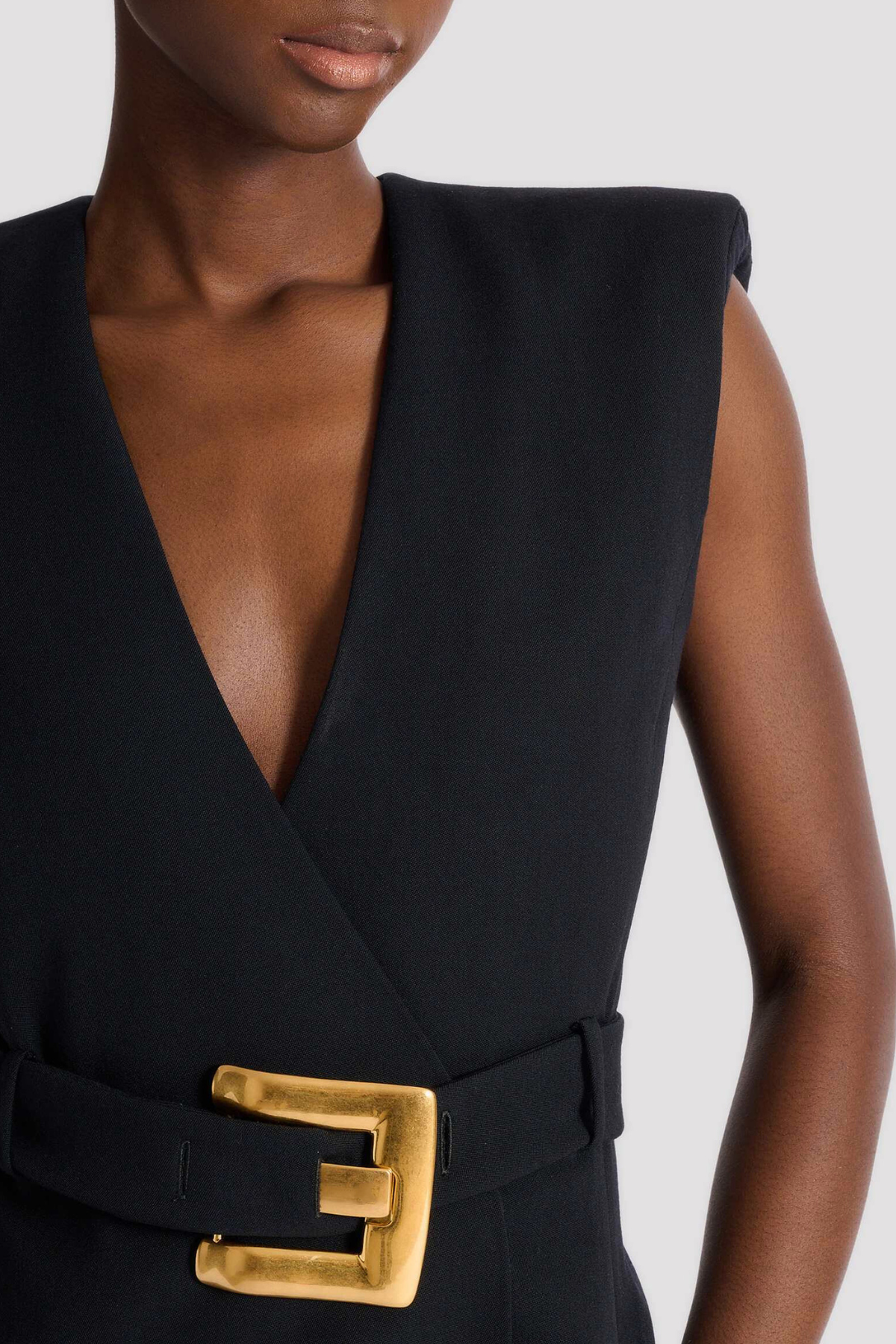 Sappho Belted Mini Dress - Black