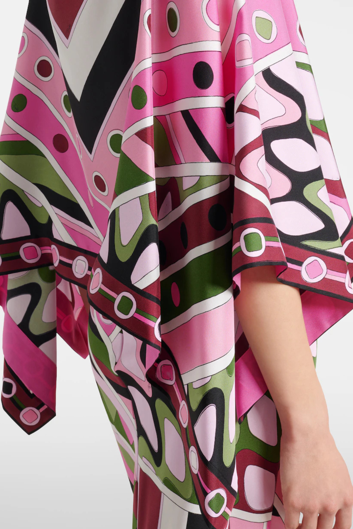 Sarpa Shawl Satin Maxi Dress - Pink