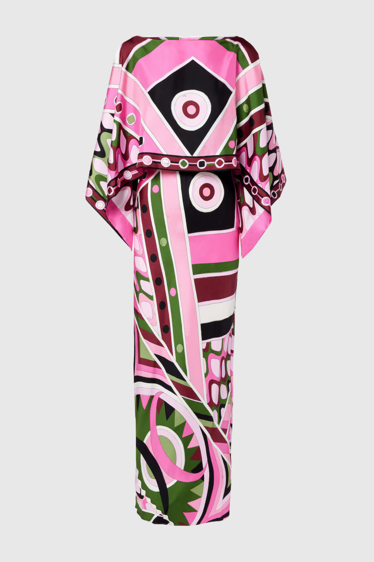 Sarpa Shawl Satin Maxi Dress - Pink