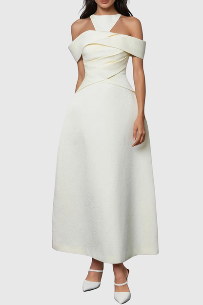 Sattie Off Shoulder Deconstruct Maxi Dress