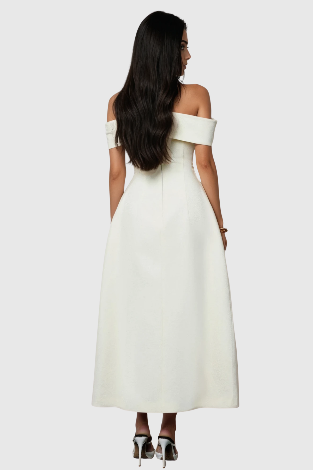 Sattie Off Shoulder Deconstruct Maxi Dress