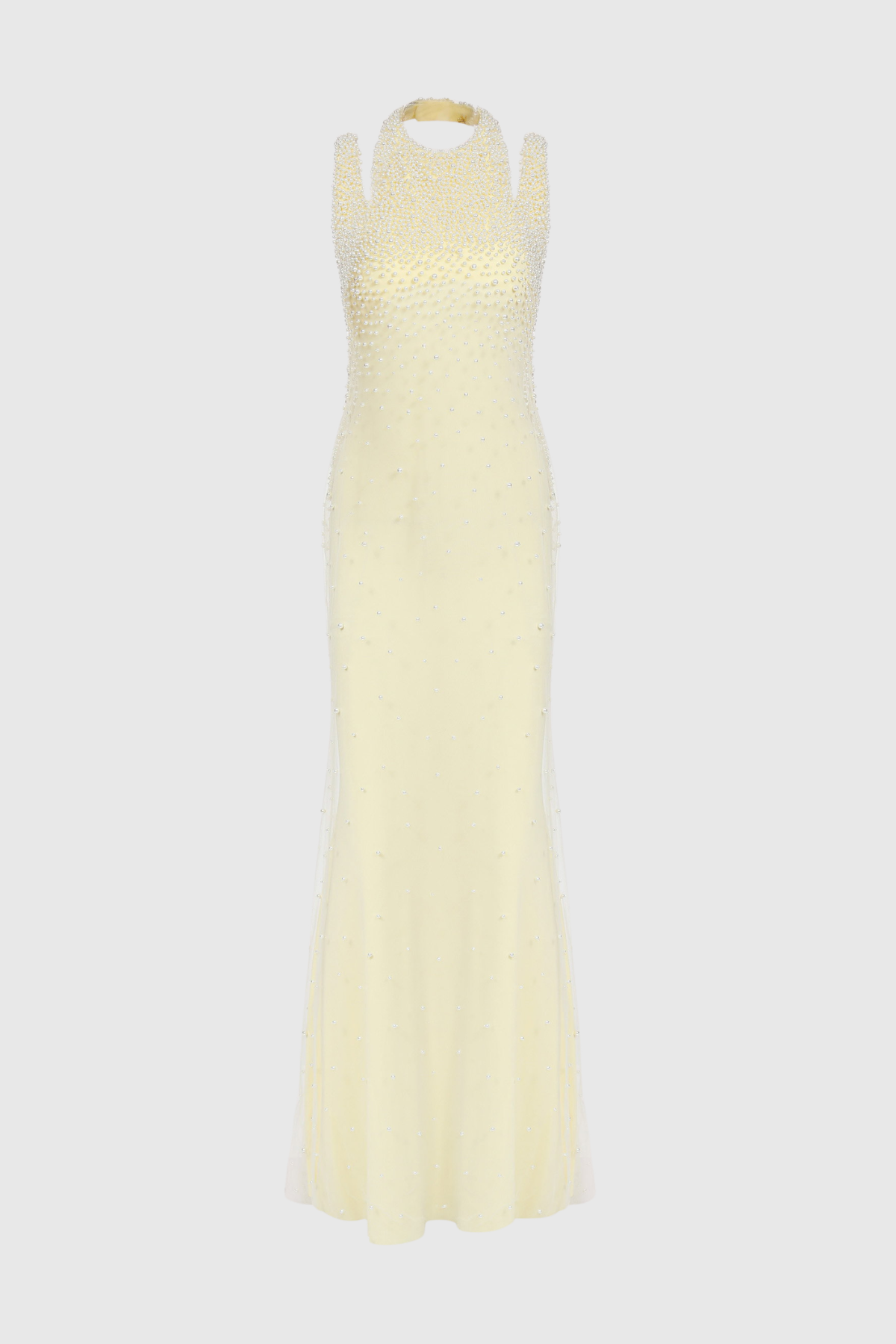 Sayda Pearl Embellished Cutout Maxi Dress