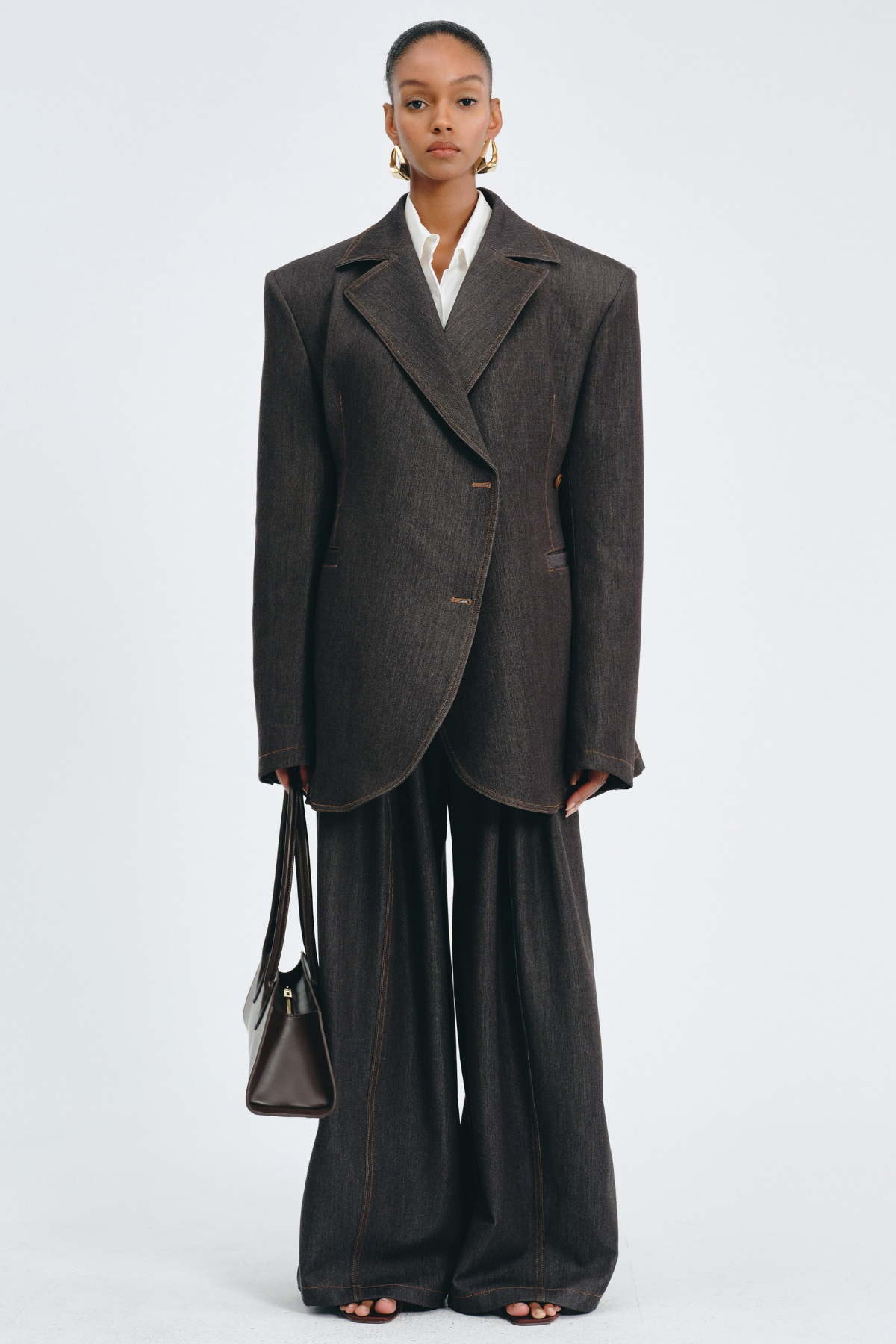 Sedona Contrast Stitching Blazer - Black