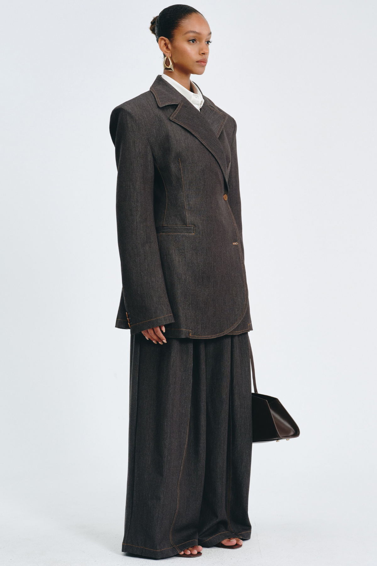Sedona Contrast Stitching Blazer - Black