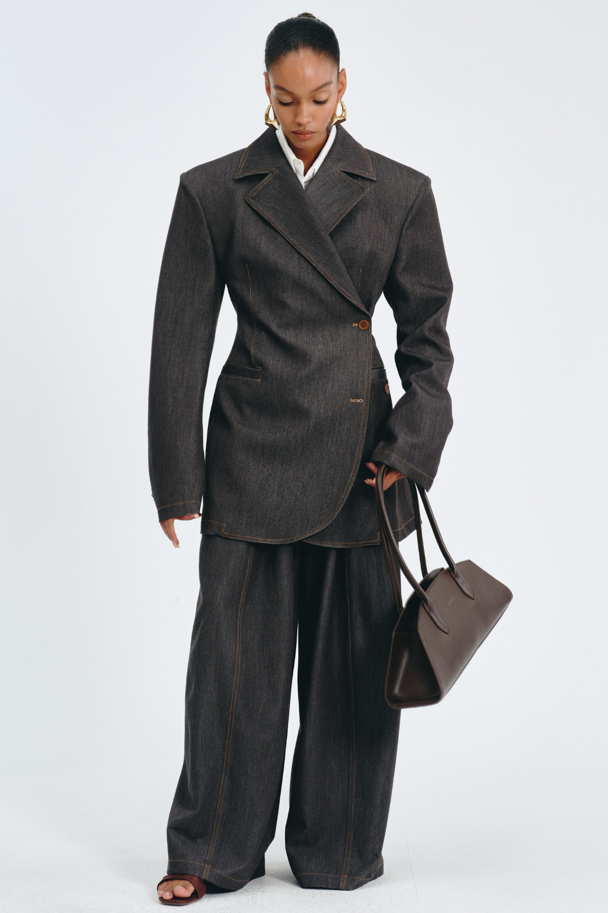 Sedona Contrast Stitching Blazer - Black