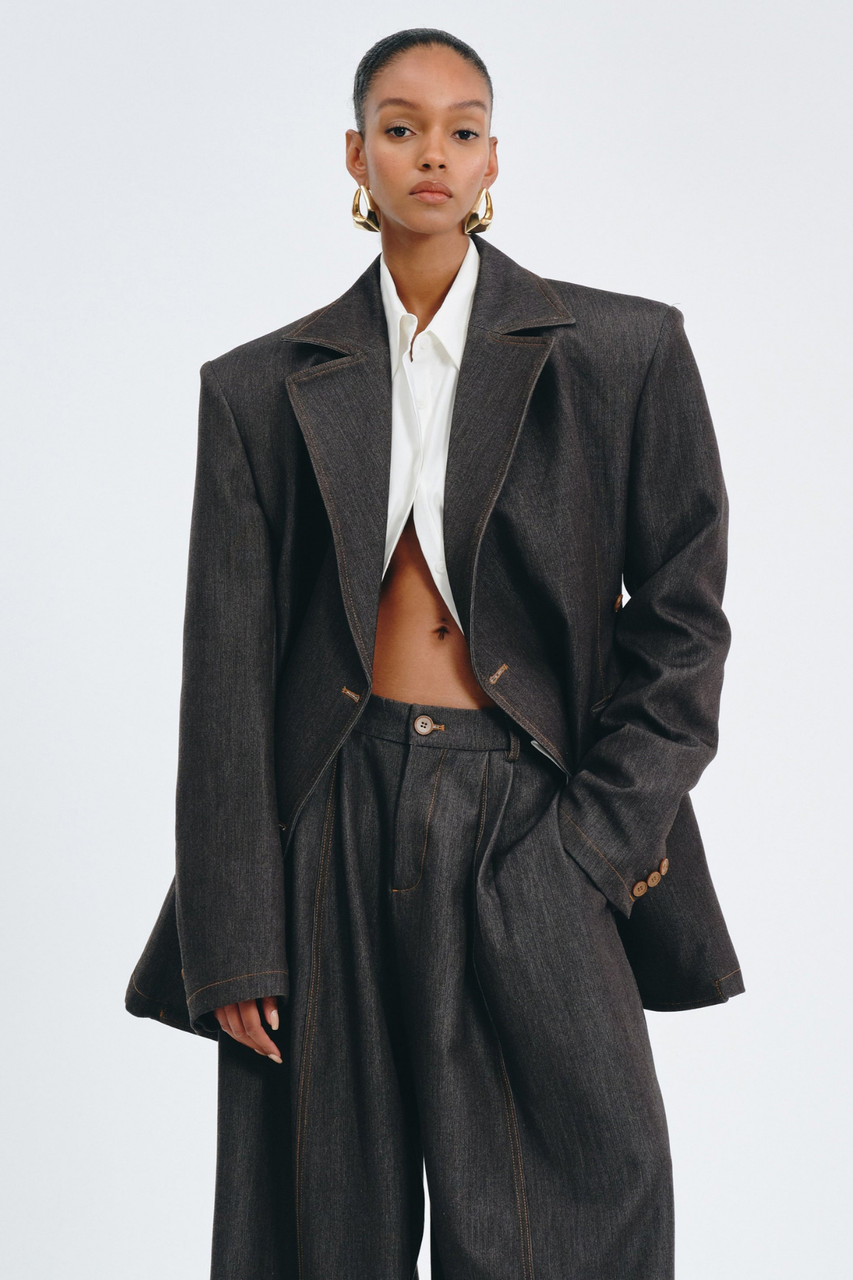 Sedona Contrast Stitching Blazer - Black