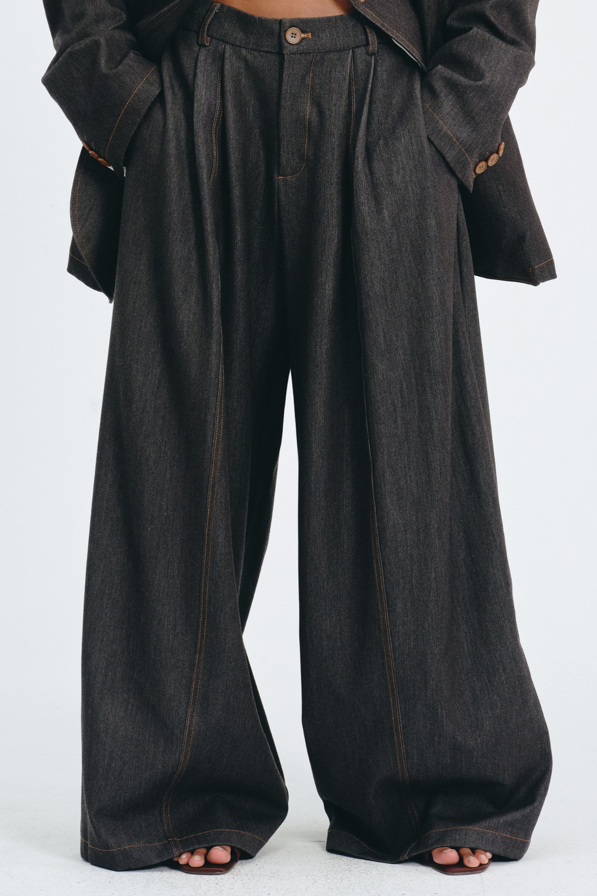 Sedona Contrast Stitching Blazer - Black