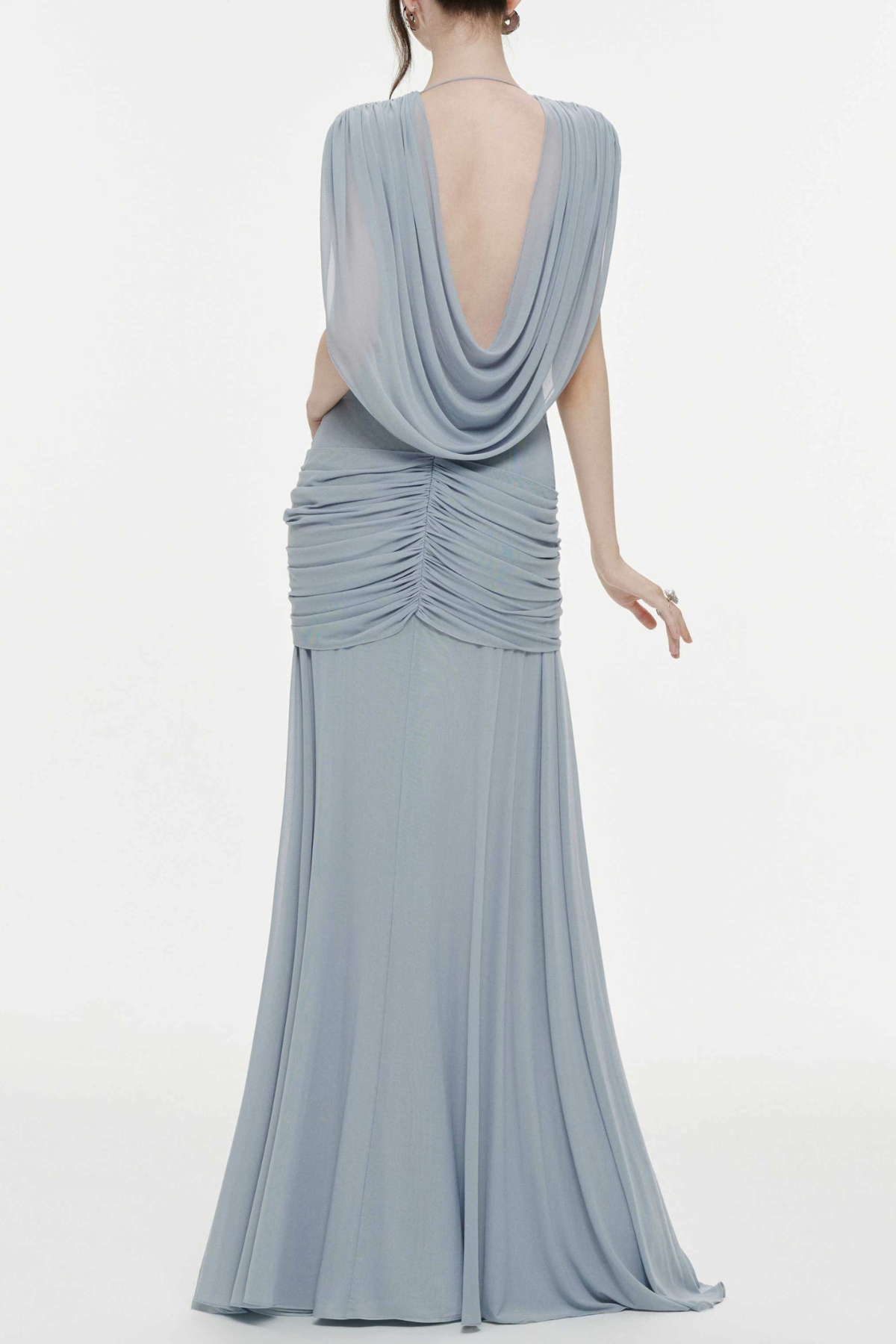 Selma Ruched Backless Maxi Dress