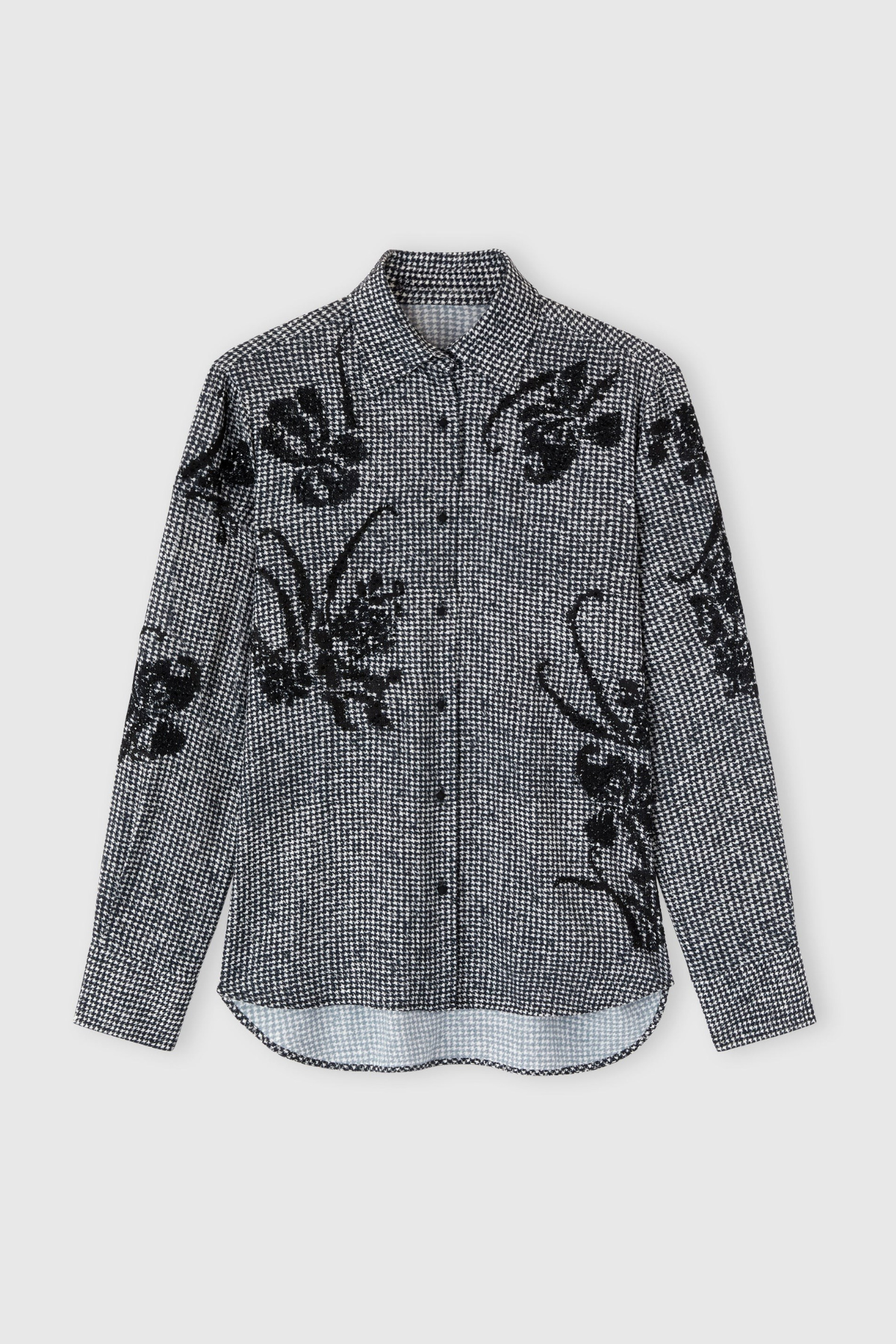 Semra Floral Houndstooth Shirt