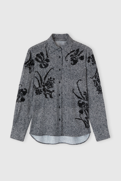 Semra Floral Houndstooth Shirt