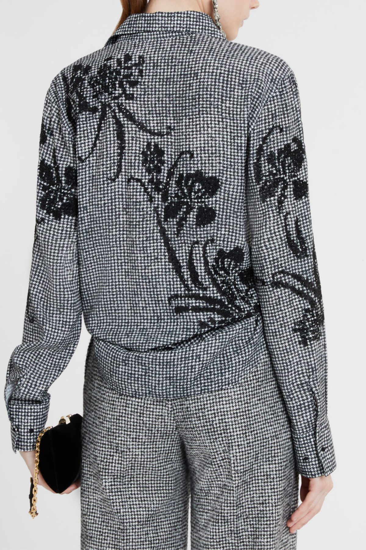 Semra Floral Houndstooth Shirt