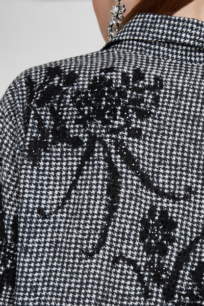 Semra Floral Houndstooth Shirt