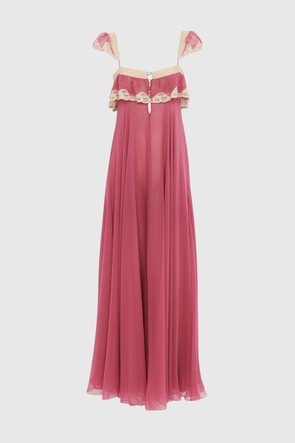 Senara Lace Trimmed Maxi Dress