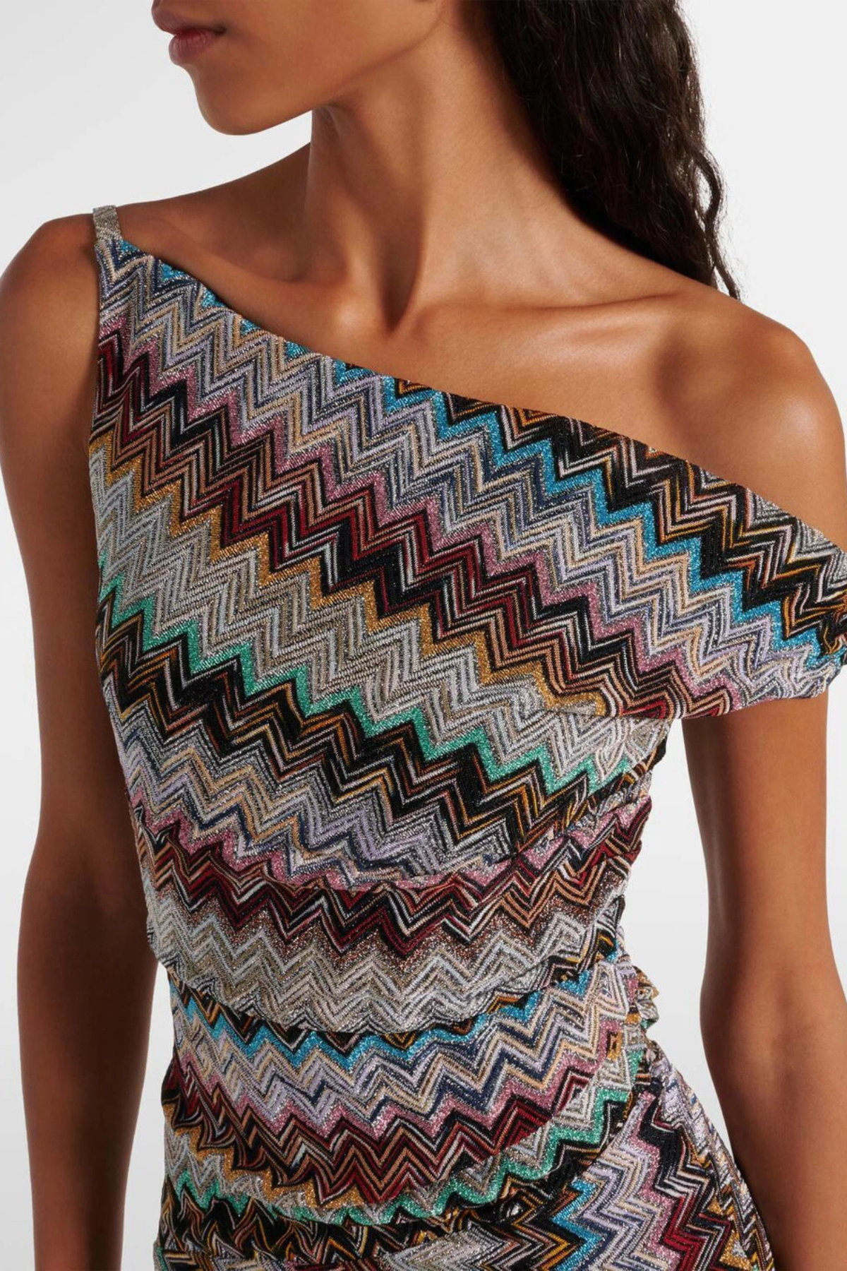 Serenia Off Shoulder Zigzag Maxi Dress
