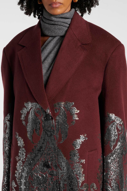 Setha Silver Foil Print Blazer