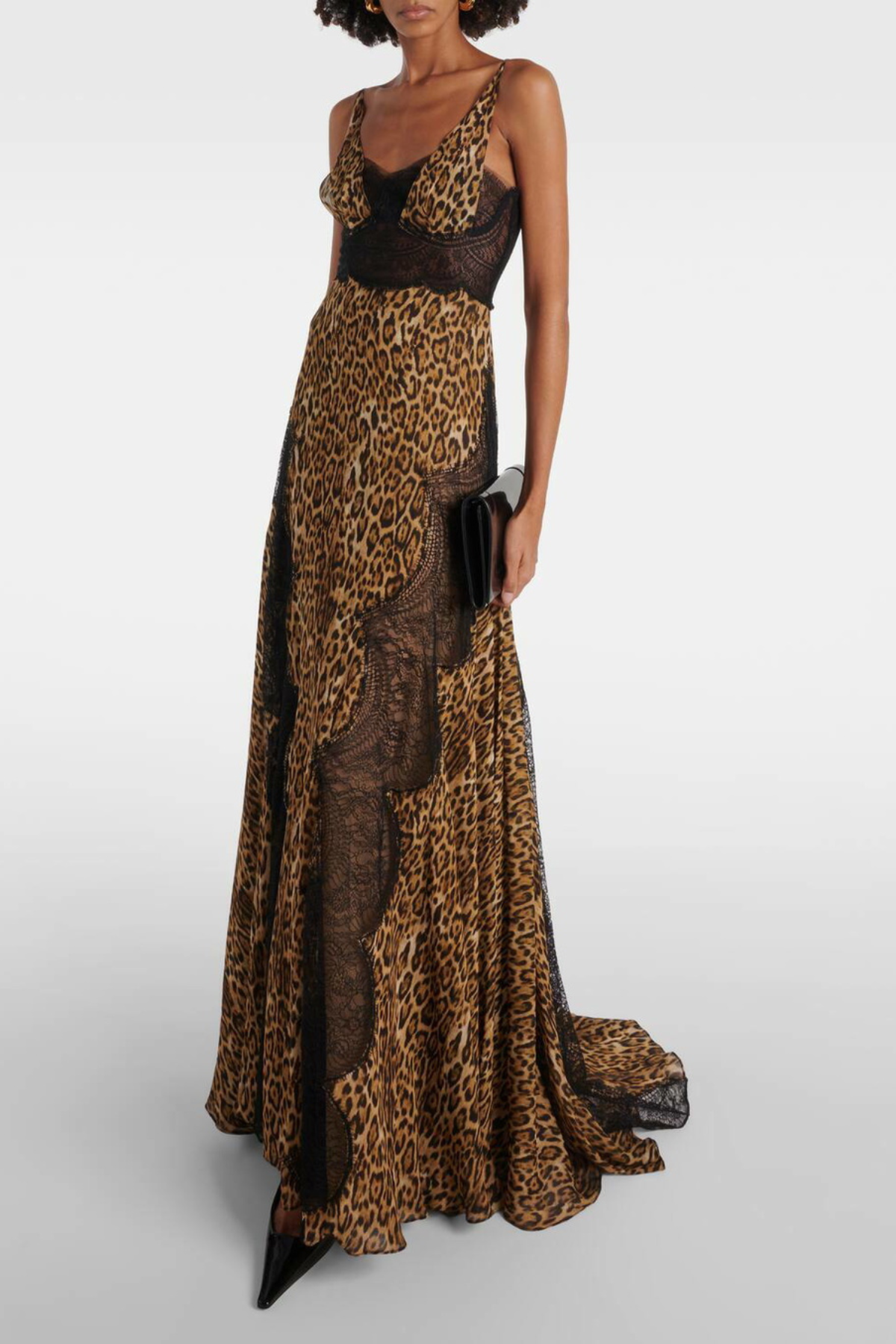 Severia Lace Leopard Maxi Dress