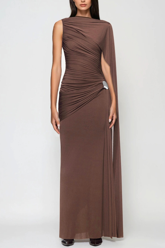 Sevilla Off Shoulder Draped Maxi Dress