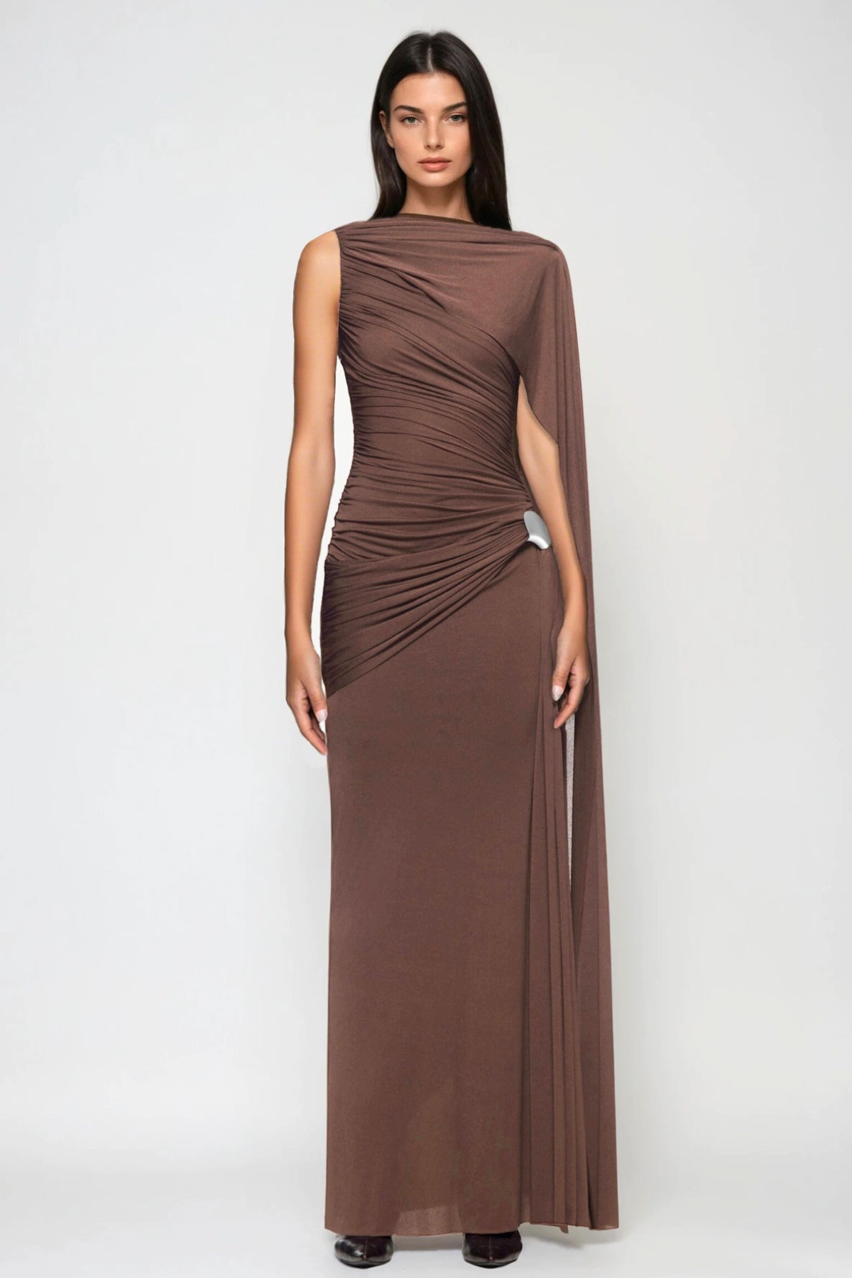 Sevilla Off Shoulder Draped Maxi Dress