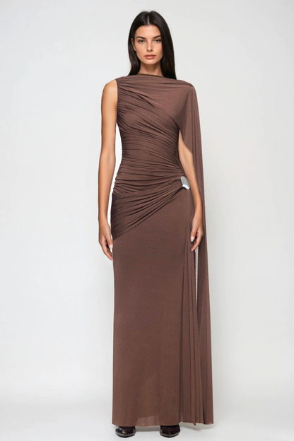 Sevilla Off Shoulder Draped Maxi Dress