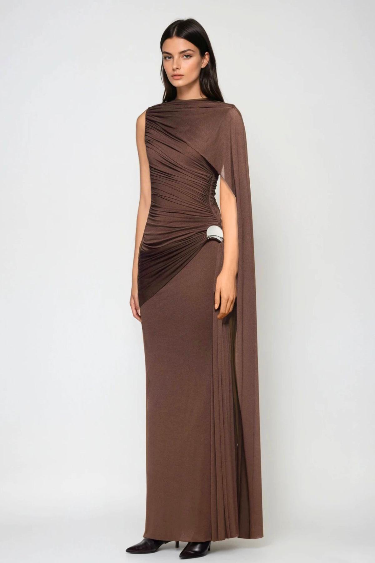 Sevilla Off Shoulder Draped Maxi Dress