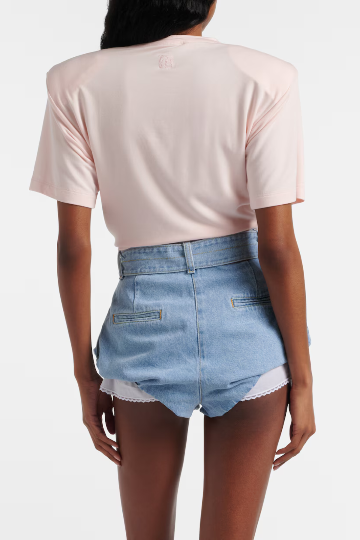 Shakalai Belted Denim Shorts - Blue