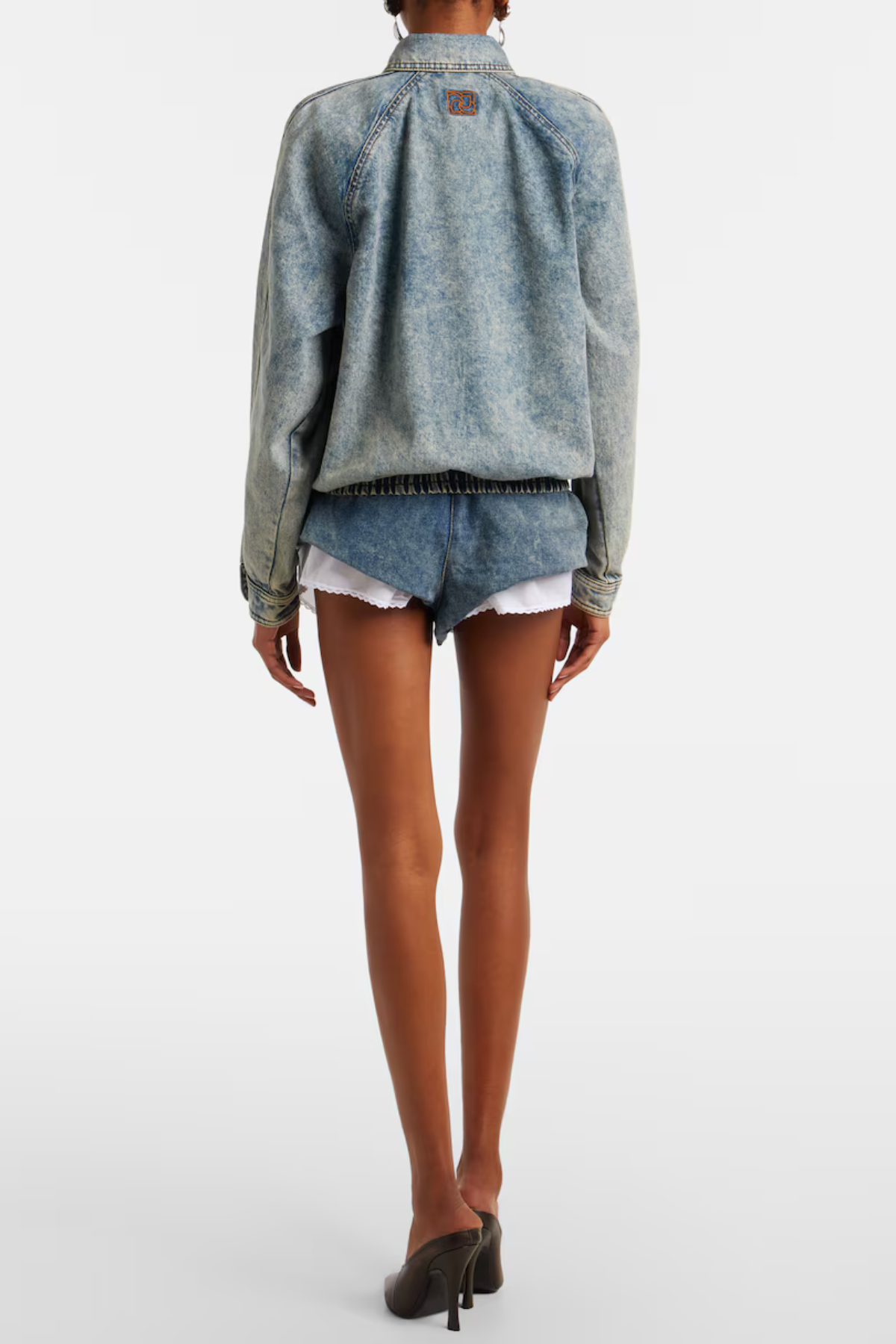 Shakalai Belted Denim Shorts - Navy