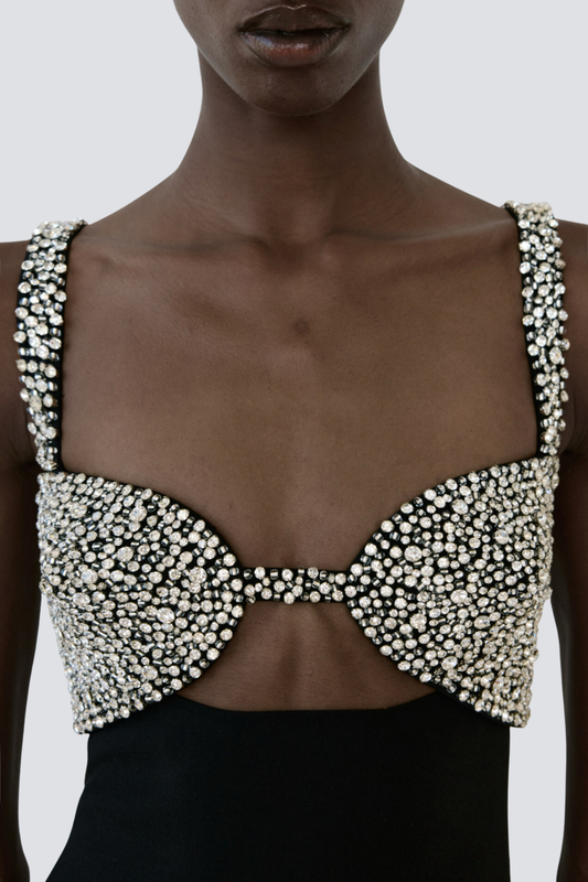 Shalom Crystal Embellished Maxi Dress