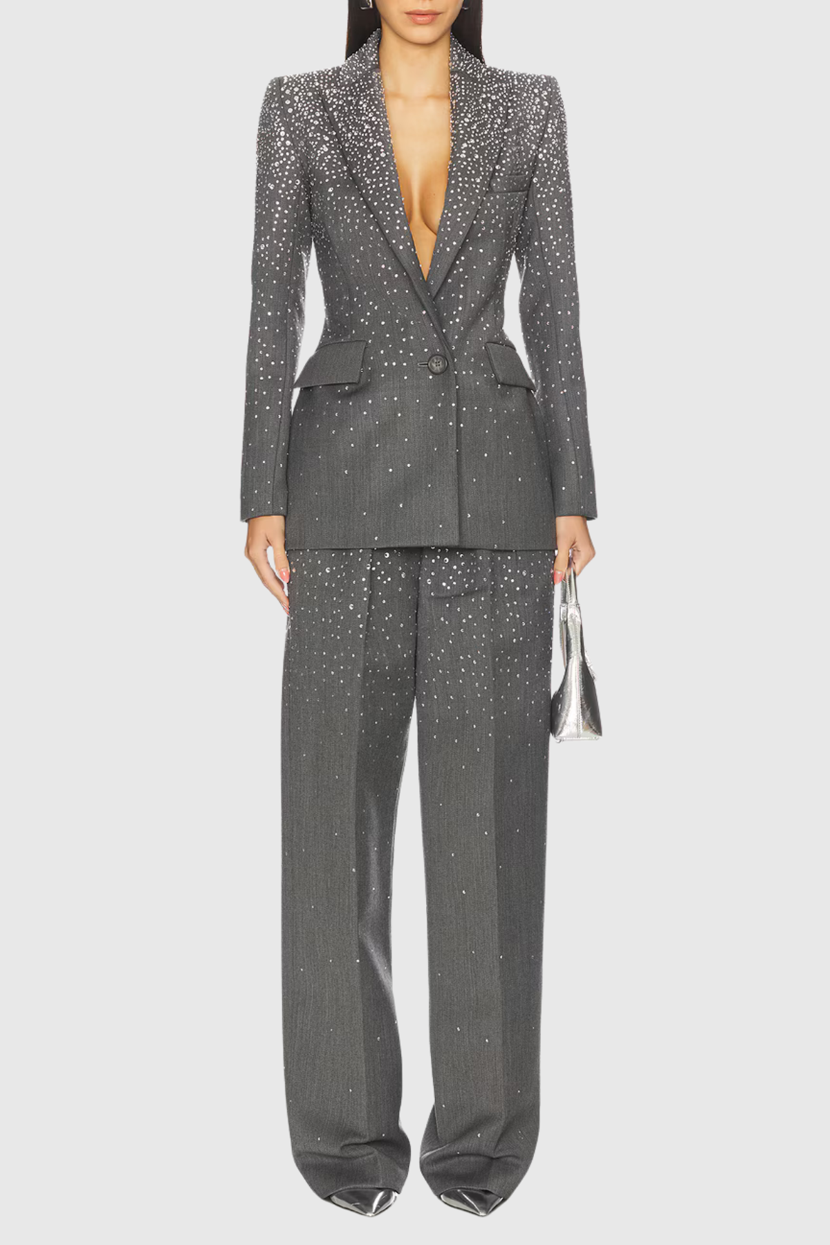 Sharlene Crystal Blazer & Trousers Set