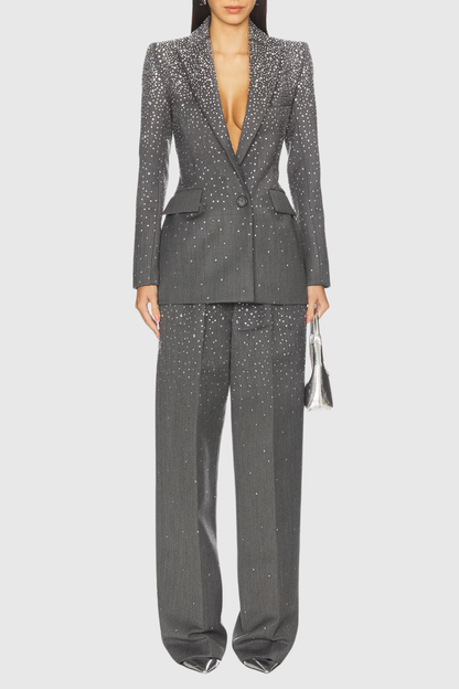 Sharlene Crystal Blazer & Trousers Set