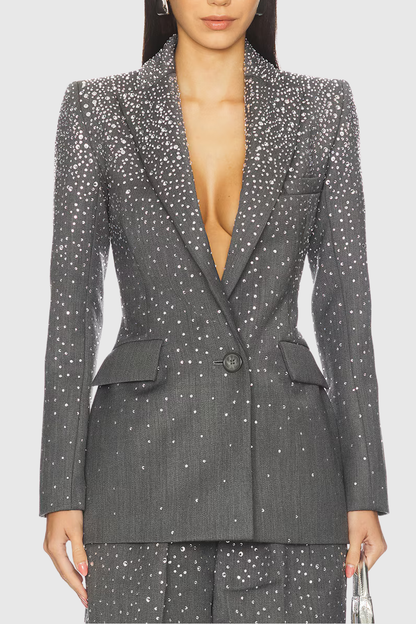 Sharlene Crystal Blazer & Trousers Set