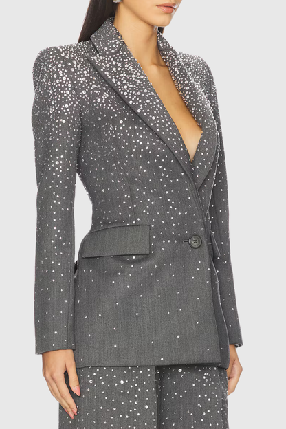 Sharlene Crystal Blazer & Trousers Set