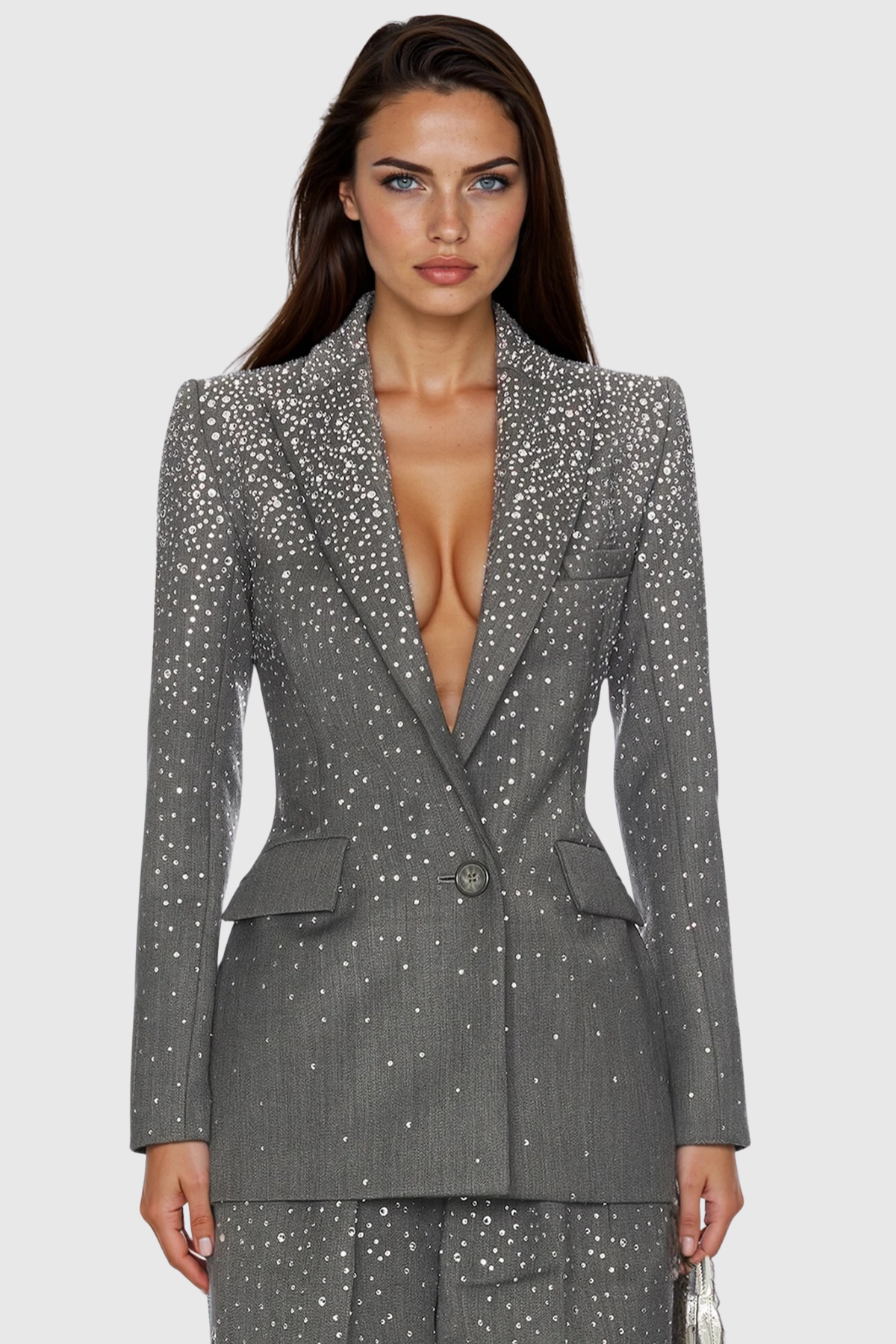 Sharlene Crystal Blazer & Trousers Set