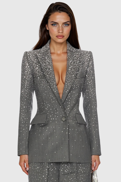 Sharlene Crystal Blazer & Trousers Set