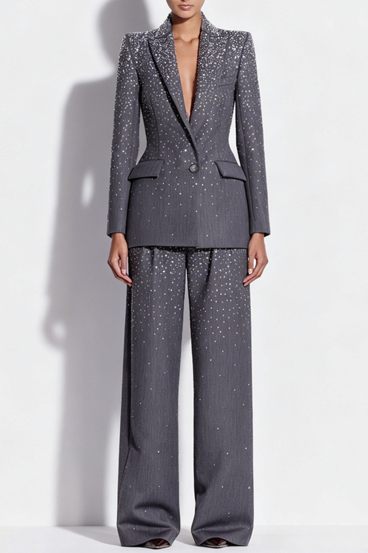 Sharlene Crystal Blazer & Trousers Set