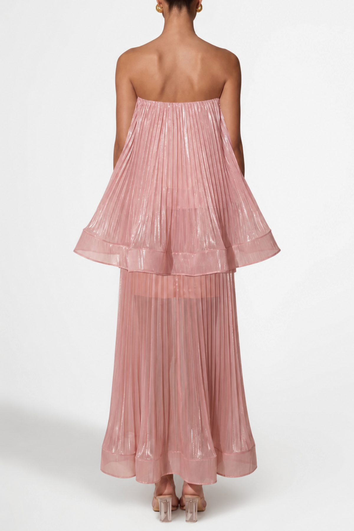 Sheilay Strapless Pleated Skirt Set
