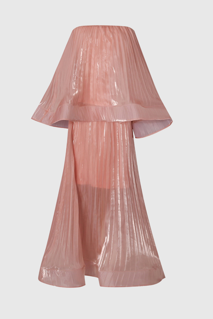 Sheilay Strapless Pleated Skirt Set