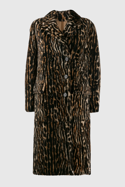 Shiphra Leopard Velvet Coat
