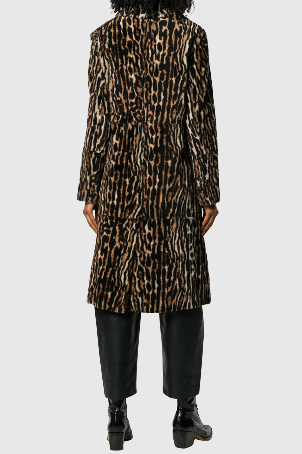 Shiphra Leopard Velvet Coat